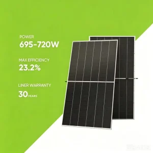 N Type TOPCon Bifacial Double Glass Solar Panel High Efficiency Monocrystalline PV Module