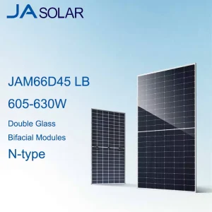 N type PERC Double Glass Bifacial Solar Panel Deep Blue 4.0 PV Module JAM66D45 LB 600w 605w 620w 630w