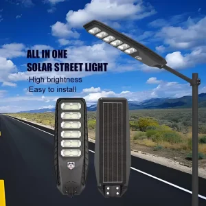 Smart Motion Sensor All-in-One Solar Street Light 300W 400W 500W 600W IP65 Waterproof Outdoor LED Road Light