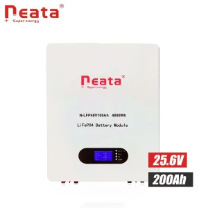 Neata 5kw 10kw Battery 24v 48v Solar Energy 50ah 100ah 200ah 400ah Lithium Wall Battery Lifepo4 Pack 24 Volt Power Wall