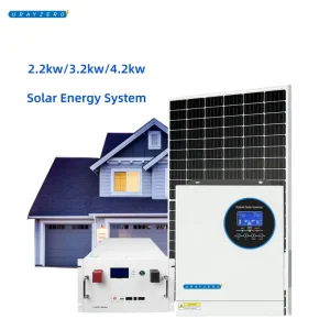 New 2.2 3.2 4.2kW Stackable Hybrid off Grid Solar Inverter with LiFePO4 Lithium Battery Solar Panel Household Energy System