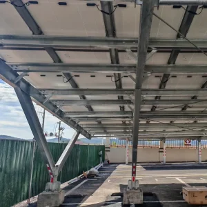 New Design EC01 ISO9001 CE Certified Anodized Galvanized Steel Aluminum Alloy Solar Carport Warranty