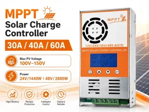 New MPPT Solar Charge Controller 30A 40A 60A 12V 24V 48V Auto High Efficiency 99.5%