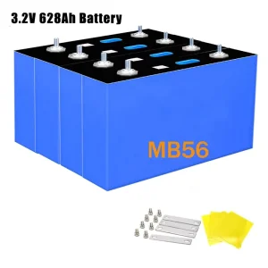 New Stock EV MB56 Prismatic Lithium Ion Batteries 628Ah 8000 Deep Cycles Akku Lifepo4 Cells 3.2V Solar Storage