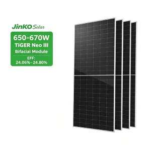 New Technology Jinko Tiger Neo 3.0 Solar Mocule 66 Ol6 Bdv 650 670 Watt Delivering 650W 660W 670W Bifacial Panel