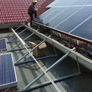 Non-Penetrating Aluminum Alloy Roof Mounting Bracket Anodized Surface for Flat Pitched Roofs Supporting Framed Solar Panel