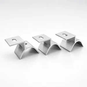 Non-Penetrating Anodized Aluminum AL6005-T5 Solar Panel Clamp for Tin Roof Mounting Structure