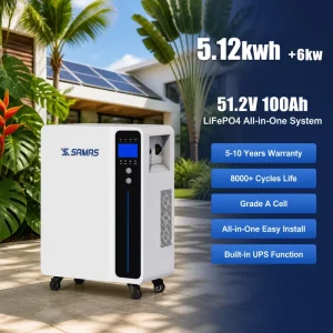 OEM 5kW 5.12kWh 51.2V 100Ah Hybrid Inverter with Battery for Latin America Venezuela Mexico 127V 220V Plug