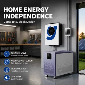 OEM 6.2kW 30kWh All in One Home Solar Battery Storage System 51.2V 600Ah LiFePO4 Hybrid Inverter Industrial Commercial Backup