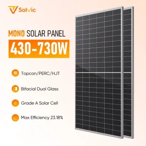 OEM Custom Logo 600W-730W N-Type for Double-glass Half Cell Bifacial Solar Panels 23.2% Efficiency Customizable Packaging