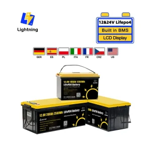 OEM OBM 12V 200Ah 24V 48V 100Ah Split Lifepo4 IP65 Hybrid Grid RV Boat Ship Solar Deep Cycle Battery 10 Year Service Life