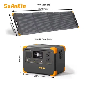 OEM ODM E500LFP 576Wh 600W LiFePO4 Battery Portable Power Station Solar Generator for Outdoor Emergency