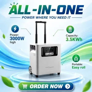 OEM ODM Home Backup Portable Power Station Energy System Solar Generator 3000w Lifepo4 UPS for Emergency Camping Outdoor