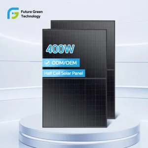 OEM ODM Home Use 400W Half Cell Monocrystalline Solar Panel PV Panel with Glass Front Cover for Roof