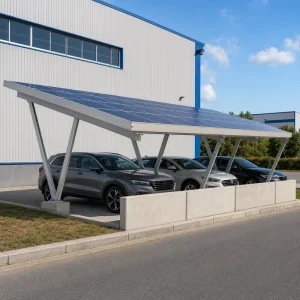 OEM Residential Solar Carport Aluminium Waterproof Solar Carport System