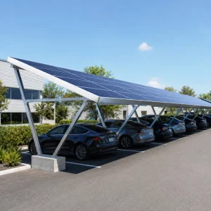 OEM Residential Solar Carport Aluminium Waterproof solar panel carport