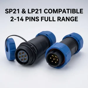 OL21 SP21 LP21 Compatible Aviation Plug Waterproof IP68 Circular Connector 2 3 4 5 7 9 12 Pin Solder Type Power Adapter Socket
