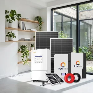 ORYTA Complete Household Hybrid Solar Energy System Mono Crystalline Solar Panel Lithium Battery Storage Pack