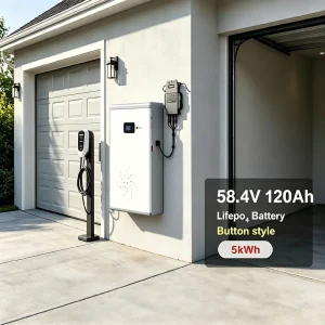 Off Grid Cabin Solar Storage LiFePO4 Battery 51.2V 120Ah 5KWh Smart BMS Monitoring Residential Self Use Energy Storage Battery