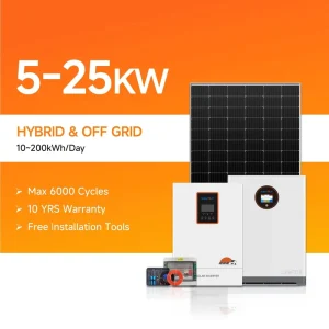 Off Grid Hybrid 5KW 10kW 15kW 25kW Solar Panels With Battery and Inverter Complet Solar System Kit Solar Energy System