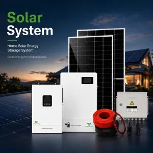Off Grid Photovoltaic Energy Storage System with 5kw Photovoltaic Panel and 8kw Power Frequency Inverter