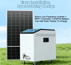 Off-Grid Solar Power System 10kW Complete Kit LiFePO4 Battery Stackable Design All-In-One Home Solar Generator CE Certified