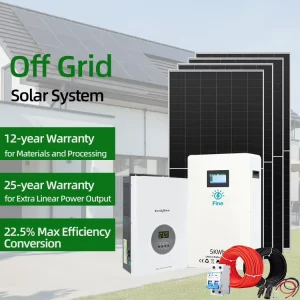 Off-Grid Solar Power System Complete Set Lithium Ion Monocrystalline 580W 6000 Cycles 3KW 11KW Single Phase Home