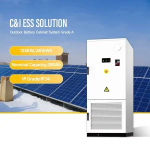 Off Grid Solar System 125kW 261kWh 832V for Remote Industrial Solar Energy and Hybrid Energy Storage Projects