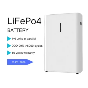 Off-Grid Solar System 51.2Vdc 100Ah Stackable ESS 20kWh, LiFePO4 IP20 DOD95% 6000+ Cycles with CAN/RS485