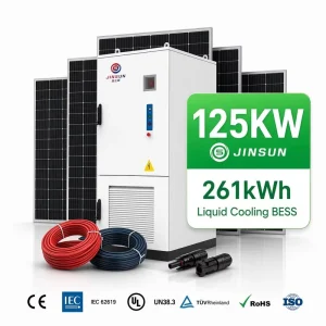 On Grid 261kWh BESS Cabinet 125kW Liquid Cooling LiFePO4 Battery System Industrial Commercial Solar Energy Storage CE