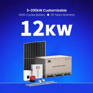 On Grid Off Grid Hybrid Split 5kW 10kW Solar Power System Home Solar Panel Kit IP65 Protection CAN Communication LiFePO4 Battery