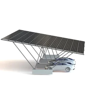 On-Grid PV System Aluminum Carport Support Structure for Household and Commercial Solar Power