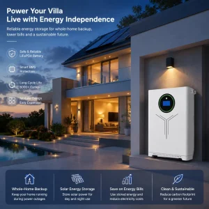 On Off Grid 15KWH Solar Energy Storage System Battery Pack for Home and Commercial Power Backup with Safe Lithium Battery Pack