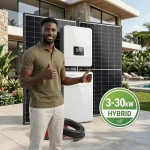 On Off Grid Hybrid Solar System 5KW 30KW MPPT Lithium Ion Complete Solar Panel Power System for Home