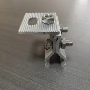 One-Piece Standing Seam Solar Clamp Corrosion Resistant Aluminum PV Bracket for Metal Roof Solar Installation