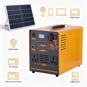 Outdoor 1000W Portable Power Station 1200wh High Capacity Solar Generator for RV Road Trip Camping Backup