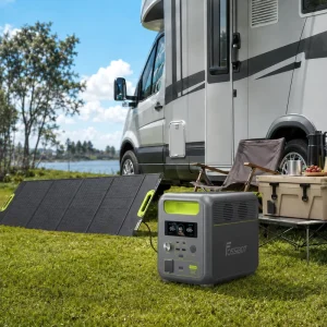 Outdoor 1200W 1024Wh Lifepo4 Battery Portable 200W Solar Charging Powered Generator Station With Solar Panels