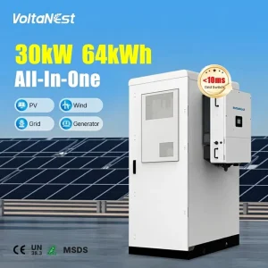 Outdoor All-in-One Solar Storage Cabinet 30kW 60kWh 64kWh Commercial and Industrial Energy Storage System