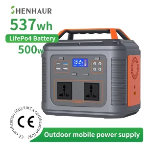 Outdoor Camping LiFePO4 Battery Portable Power Station 200W 300W 400W 500W Professional Certificated Solar Energy