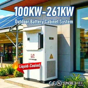 Outdoor Container LiFePO4 Energy Storage Cabinet with Air/Liquid Cooling for High-Voltage Hybrid On-Grid/Off-Grid Solar Systems