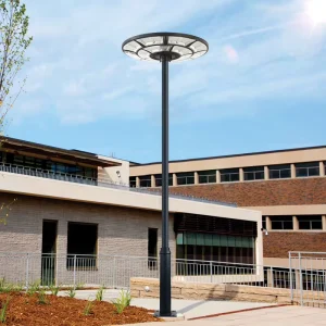 Outdoor IP65 Waterproof Round UFO Pole Lamp 1000W LED Solar Street Light for Garden Villa Square
