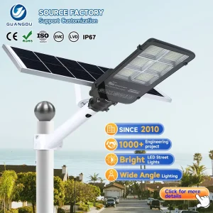 Outdoor IP67 Waterproof Die-cast Aluminum Remote Control 50W 70W 100W 200W 300W 400W 500W 600W Separate LED Solar Street Light