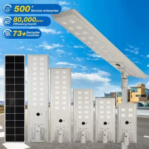 Outdoor Lighting Ip66 Waterproof 100W 200W 300W 500W 800W Die Casting Aluminum Integrated All In One Solar Led Street Lights
