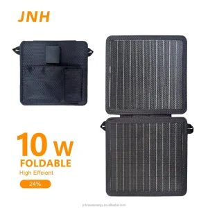 Outdoor Portable 5V 10W 23% Efficiency USB Solar Panel for DIY Toys LED Light Sensor Security Camera IoT Black