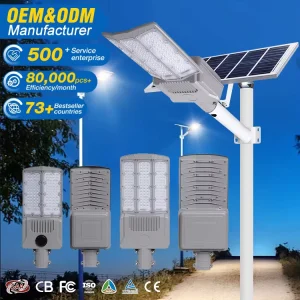 Outdoor Separate LED Solar Street Light, Die-Cast Aluminum, IP66 Waterproof, 100W/150W