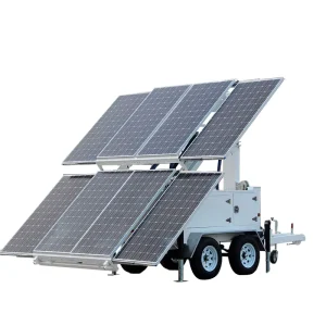 Outdoor Solar Charging Panel Trailer Mobile Solar Generator System