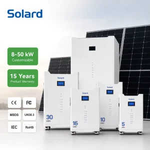 Outdoor WIFI Smart Monitoring Stackable Hybrid Heavy Duty Case LFP Solar High Capacity 32kWh Energy Storage Battery