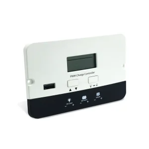 P2420C Solar Charge Controller 20A 12V/24V 170W/340W PWM Controller USB 5V 1A Output Flush-Mount and Flat-Mount