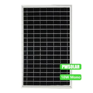 多晶PERC硅太阳能电池板 10W 18V 36电池串联，效率15%