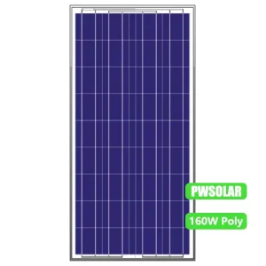 PERC 光伏太阳能电池板 160W 36 片系列多晶硅光伏组件 12V 24V 48V 18% 效率